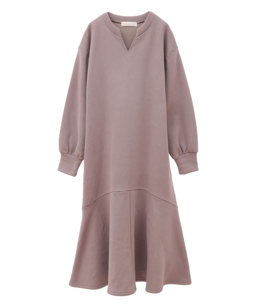 「31 Sons de mode」 長袖ワンピース 36 グレイッシュベージュ レディース_画像4