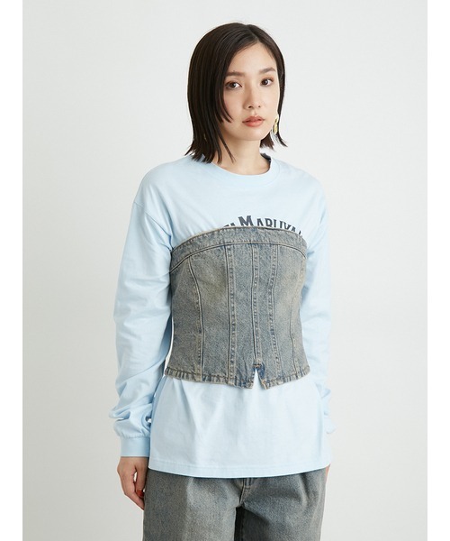 「LILY BROWN」 ノースリーブブラウス「KEITA MARUYAMAコラボ」 ONE SIZE ブルー レディース_画像3