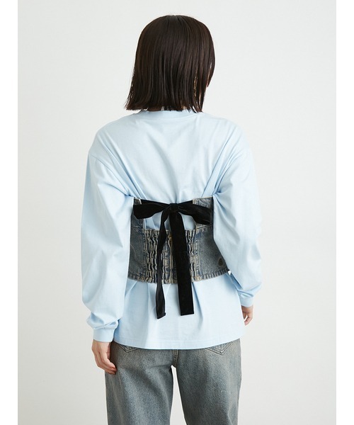 「LILY BROWN」 ノースリーブブラウス「KEITA MARUYAMAコラボ」 ONE SIZE ブルー レディース_画像4