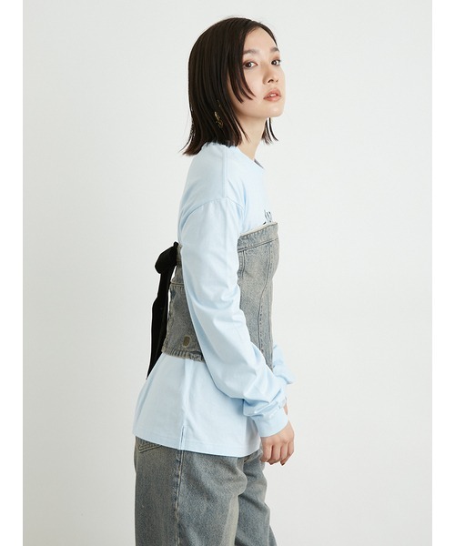 「LILY BROWN」 ノースリーブブラウス「KEITA MARUYAMAコラボ」 ONE SIZE ブルー レディース_画像5