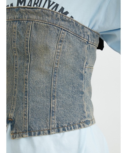 「LILY BROWN」 ノースリーブブラウス「KEITA MARUYAMAコラボ」 ONE SIZE ブルー レディース_画像7