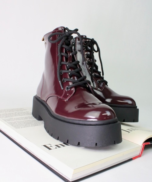 「Scrap Book」 ショートブーツ 37 レッド レディース_画像2