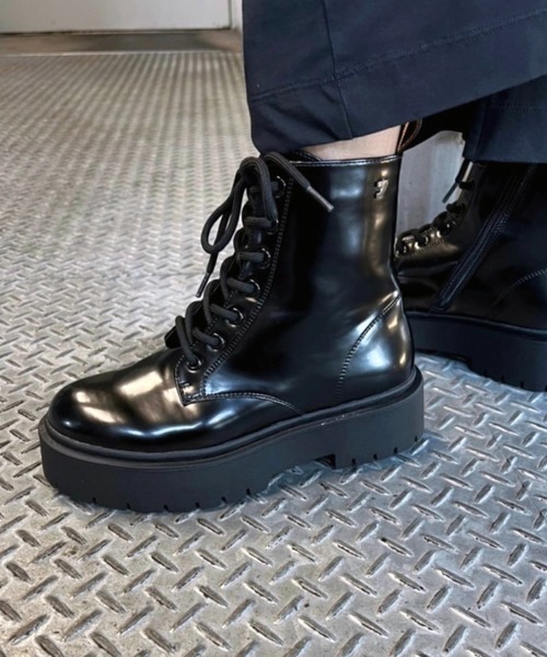 「Scrap Book」 ショートブーツ 37 レッド レディース_画像3