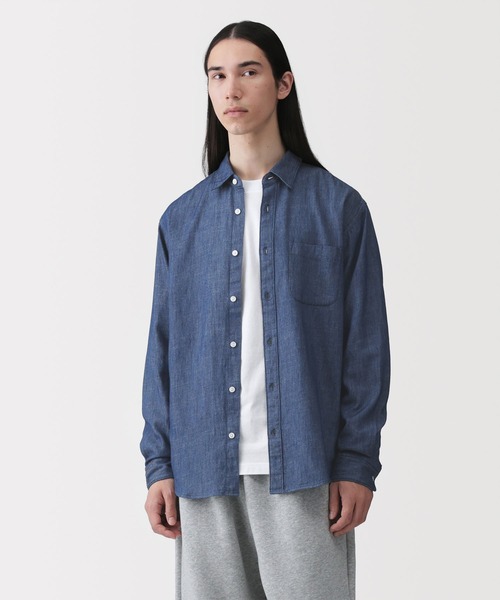 無印良品（MUJI） シャツ 紳士 デニムシャツ メンズ レディース