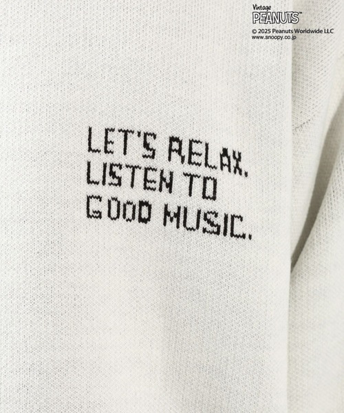 「PEANUTS」 長袖ニット MEDIUM ネイビー メンズ_画像4