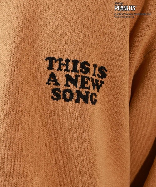 「PEANUTS」 長袖ニット MEDIUM ネイビー メンズ_画像8