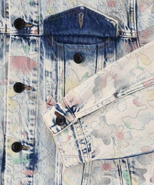 PS Paul Smith デニムジャケット gジャン Bleach Denim Floral