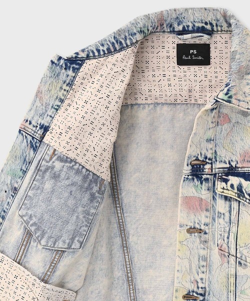 PS Paul Smith デニムジャケット gジャン Bleach Denim Floral PS Paul Smith デニムジャケット gジャン Bleach Denim Floral