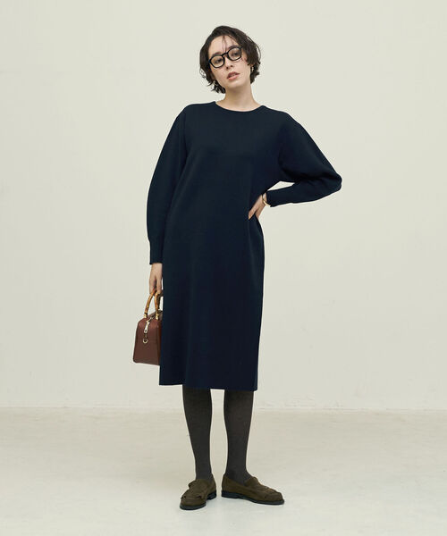 「NOLLEY'S」 ニットワンピース 36 ブルー レディースの画像