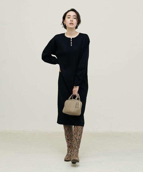 「NOLLEY'S」 ニットワンピース 36 ブルー レディースの画像