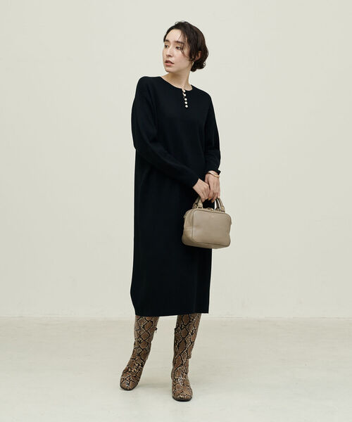 「NOLLEY'S」 ニットワンピース 36 ブルー レディースの画像
