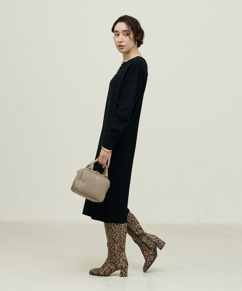 「NOLLEY'S」 ニットワンピース 36 ブルー レディースの画像