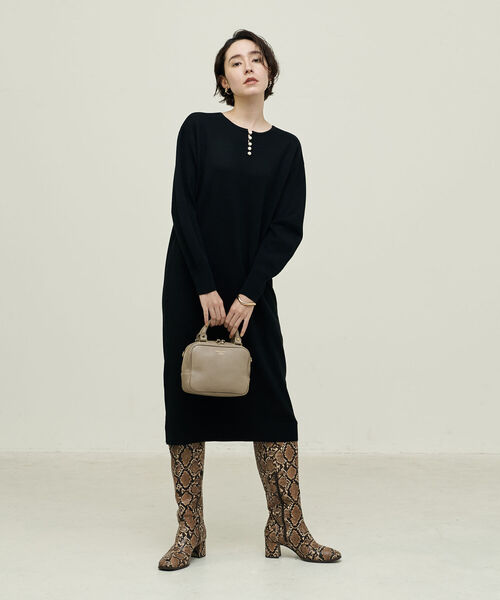 「NOLLEY'S」 ニットワンピース 36 ブルー レディースの画像