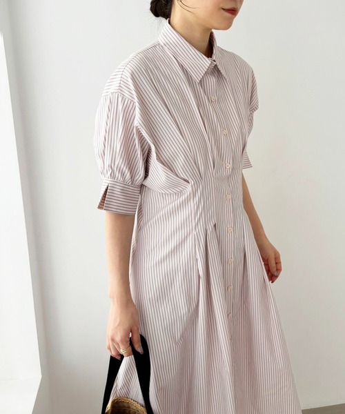 「one after another NICE CLAUP」 シャツワンピース MEDIUM ブルー系その他 レディース_画像2