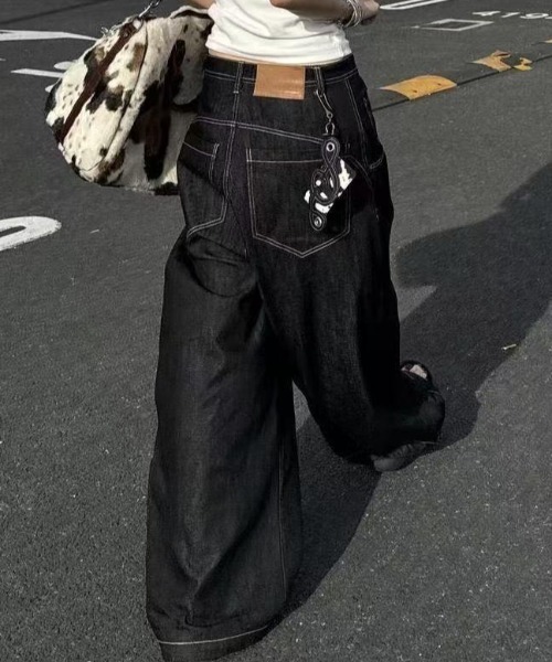 「FreeZone」 デニムパンツ M ダークブルー メンズ_画像2
