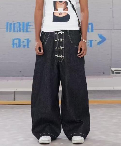「FreeZone」 デニムパンツ M ダークブルー メンズ_画像9