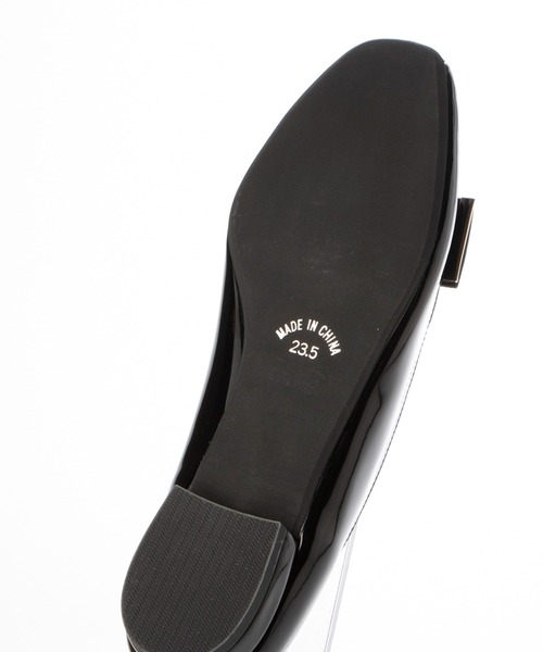 「Fin」 フラットパンプス 24cm ブラック レディース_画像5