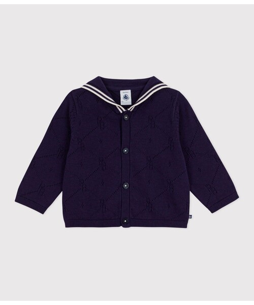 PETIT BATEAU（プチバトー） カーディガン セーラーカラーニット
