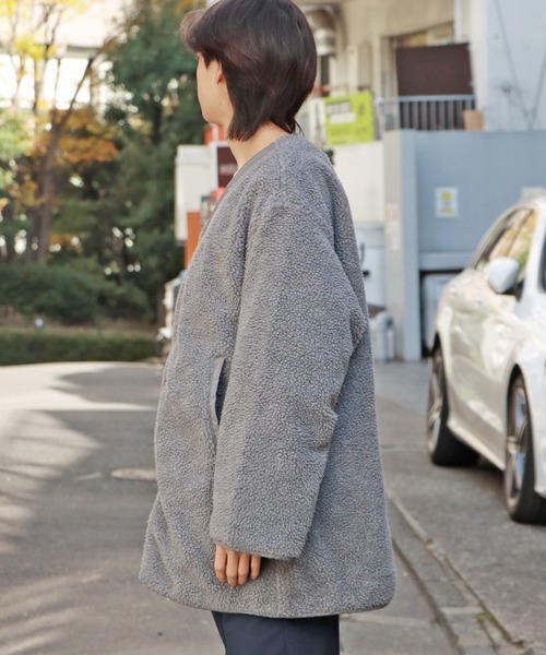 「Alpha Industries」 ノーカラーコート L ブラック メンズの画像