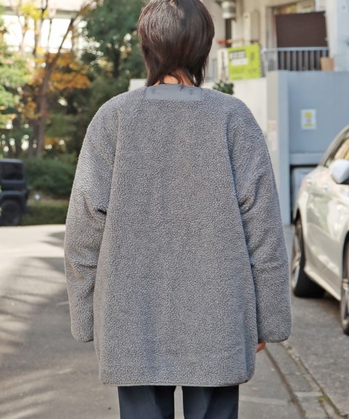 「Alpha Industries」 ノーカラーコート L ブラック メンズの画像
