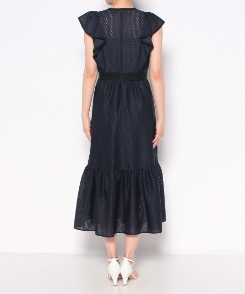 「LOULOU WILLOUGHBY」 ノースリーブワンピース 2 ネイビー レディース_画像4