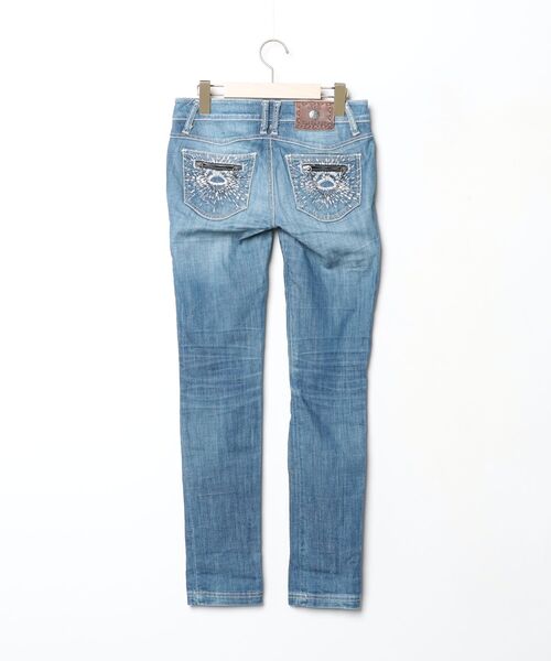 「ANTIK DENIM」 スキニーデニムパンツ 24 ブルー レディース_画像2