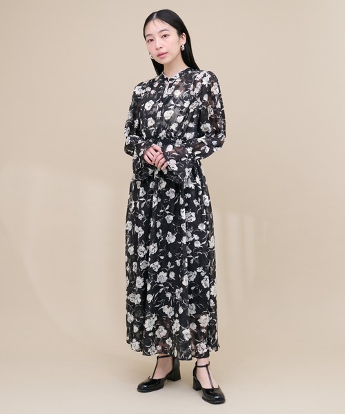 「natural couture」 長袖ワンピース FREE アイボリー レディース_画像6