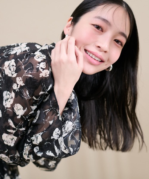 「natural couture」 長袖ワンピース FREE アイボリー レディース_画像8