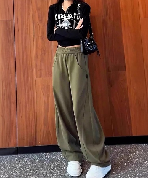 「DAY CLOSET」 スラックス X-LARGE ネイビー レディース_画像2