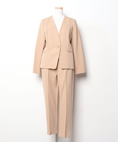 la.f... ベージュ パンツスーツ 新品・未使用 DRESS LAB（ドレスラボ） パンツスーツ M ベージュ レディース