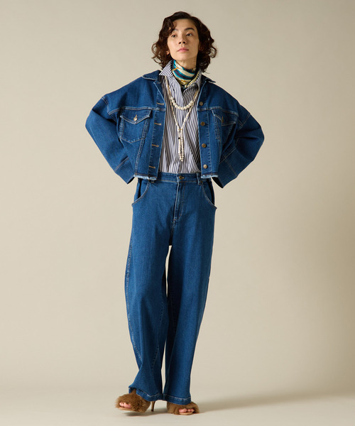 「Liesse」 デニムパンツ 3 グレー レディース_画像2