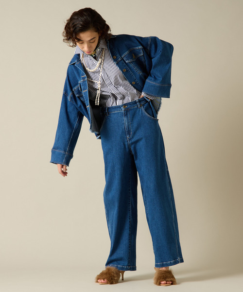 「Liesse」 デニムパンツ 3 グレー レディース_画像4