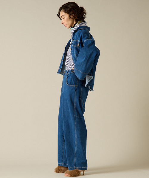「Liesse」 デニムパンツ 3 グレー レディース_画像5