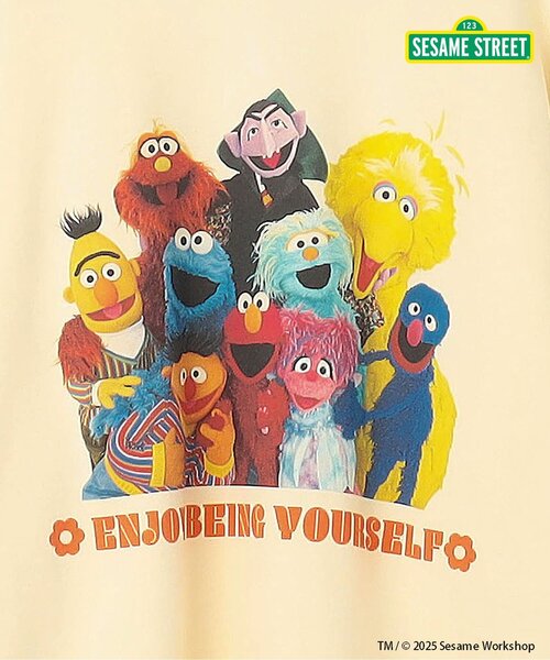 「SESAME STREET」 スウェットカットソー LARGE イエロー レディース_画像5