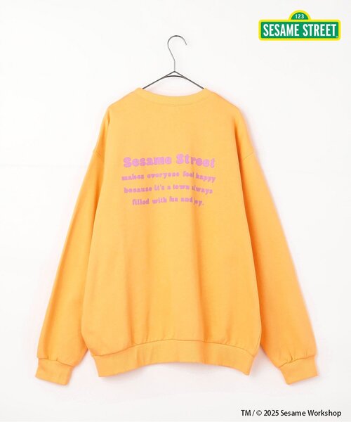 「SESAME STREET」 スウェットカットソー LARGE イエロー レディース_画像9