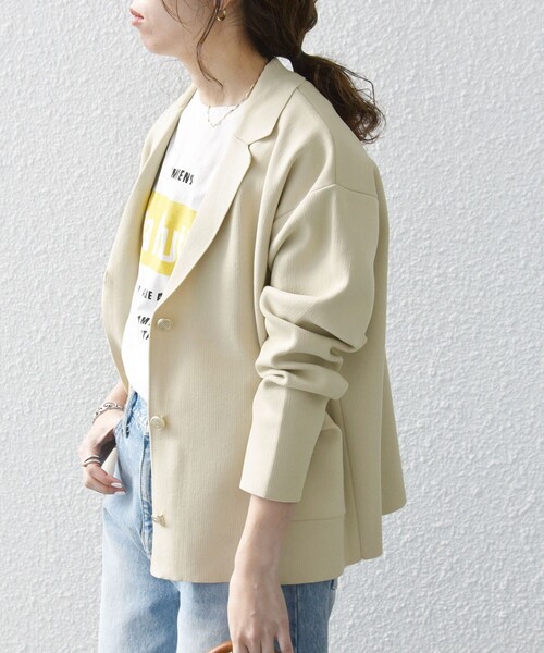 SHIPS any 「SHIPS any」 テーラードジャケット ONE SIZE ネイビー