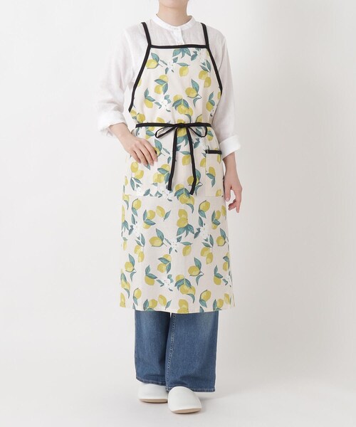 212 KITCHEN STORE エプロン レモンフラワー ロングエプロン NT