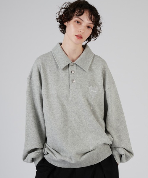 「ONCILY」 スウェットカットソー SMALL グレー メンズ_画像6