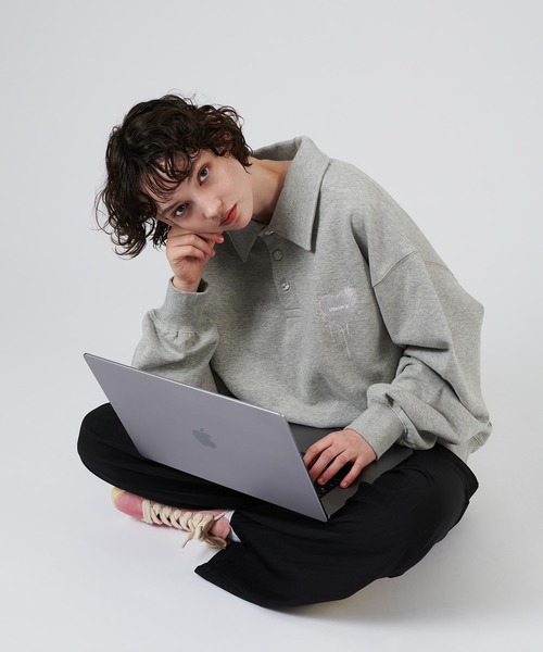 「ONCILY」 スウェットカットソー SMALL グレー メンズ_画像7