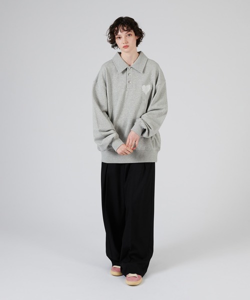 「ONCILY」 スウェットカットソー SMALL グレー メンズ_画像9