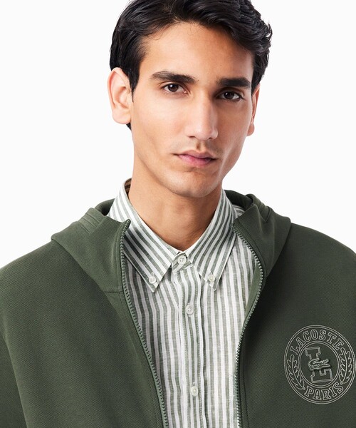 LACOSTE（ラコステ） ジップアップパーカー 4 ダークグリーン メンズ 