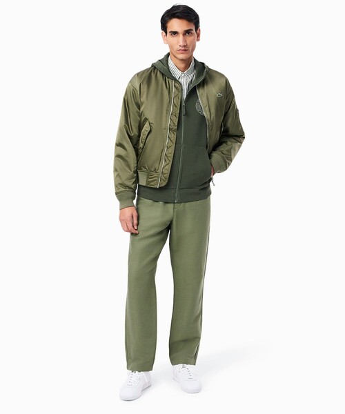 LACOSTE（ラコステ） ジップアップパーカー 4 ダークグリーン メンズ