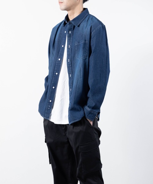 「ONE DAY KMC 」 長袖シャツ M ネイビー メンズ_画像9