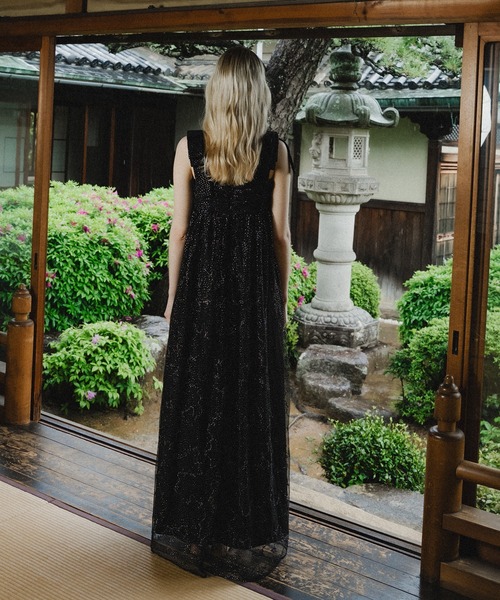 ドレス Ribbon tulle dress
