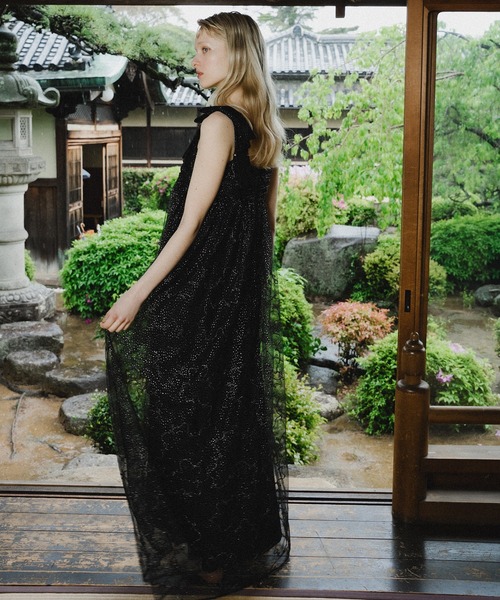 ドレス Ribbon tulle dress