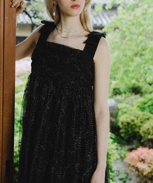 ドレス Ribbon tulle dress