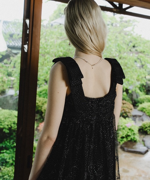 ドレス Ribbon tulle dress