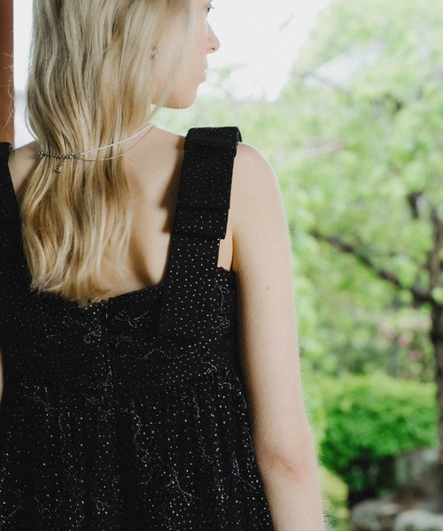 ドレス Ribbon tulle dress