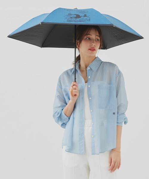 完全遮光 日傘 折りたたみ傘 折り畳み 晴雨兼用 MOOMIN ムーミン プレミアムシリーズ 晴雨兼用 完全遮光 UVカット100% 折りたたみ傘 漂流 リトルミイ | MOOMIN | 16