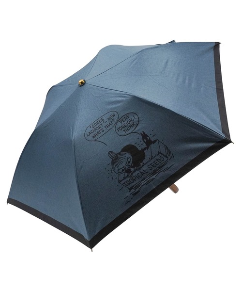 完全遮光 日傘 折りたたみ傘 折り畳み 晴雨兼用 MOOMIN ムーミン プレミアムシリーズ 晴雨兼用 完全遮光 UVカット100% 折りたたみ傘 漂流 リトルミイ | MOOMIN | 19